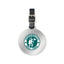 Ahead Large Round Golf Bag Tag with Leather Strap - Shiny Nickel - View 1