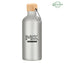 Aluminum Tundra Bike Bottle with Bamboo Lid, 20 oz - Silver - Silk Screen