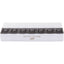 AM and PM Pill Case in Recycled Plastic, 14 Compartments - Black and Clear - Front