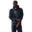 American Giant Classic Heavyweight Pullover Hoodie for Men Embroidery - Polo Blue - Front On Model