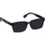 Ashley Square Sunglasses in Recycled Plastic - Black - Front
