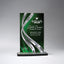 Award, Medium - Clear with Green