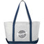 Baltic Zippered Canvas Tote, 18 oz Embroidery - Blue - Front