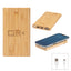 Bamboo Power Bank with 10W Wireless Charging, 5,000 mAh - 5,000 mAh Bamboo Power Bank & 10W Wireless Charger