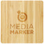 Bamboo Wireless Charging Pad with Two USB Ports Laser Engraving - Natural - Front