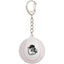 Baseball Lip Balm Keychain with SPF 15 - White w/Red Trim - Front
