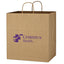 Brown Kraft Paper Shopping Bag, 14 x 15 Inches - Natural Brown - Flexography