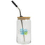 Can Glass with Bamboo Lid in Full Color, 16 oz - Full Color