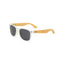 CapeShades Recycled Sunglasses with Bamboo Accents, White Frame Laser Engraving - Black - View 1