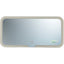 Car Visor Vanity Mirror with LED Lights - White - Front