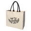 Catalina Cotton Canvas Tote Bag, 10 oz - Natural with Black - Silk Screen