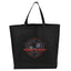 Challenger Jumbo Heat-Sealed Shopper Tote Full Color - Black - Front
