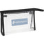 Claro Clear Toiletry Bag with Accent Trim - Black - Front