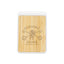 Clip with a Magnet and Bamboo Accent - White - Laser Engraving