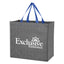 Cody Tote Bag, Non-Woven - Gray with Blue - Silk Screen