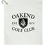 Cotton Terry Golf Towel with Carabiner, 15 x 18 Inches - White - Front