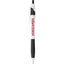 Cougar Ballpoint Pen with Rubber Grip - White w/Black Trim - Front