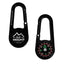 Croft Carabiner with Compass - Black - Pad Print