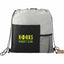 Cycle Recycled Drawstring Bag with Bottle Pocket Full Color - Graphite - Front