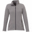 Darnell Eco Knit Full Zip Sweater for Women Transfer - Medium Heather Grey - Front
