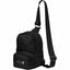 Daybreak Crossbody Travel Sling in Recycled Twill - Black - Left Angle