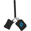Daybreak Recycled Lanyard with Two Zip Pouches Transfer - Black - Front