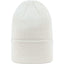 Double Layer Beanie in Recycled Knit Embroidery - Vintage White - Front