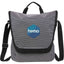 Dover Messenger Bag with Laptop Sleeve in Recycled PET - Gray - Front