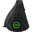 Downtown Sling Backpack in 210D Polyester Full Color - Black - Front