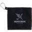 Dual Layer Golf Scrubber Towel with Clip - Black - Front
