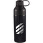 Duo Recycled Aluminum Bottle with Two-Opening Lid, 26 oz - Black - Front