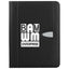Eclipse Zippered Portfolio and Calculator in Bonded Leather - Black - Silk Screen