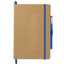 Eco Color Journal with Painted Edges and Pen Set, 5.5 x 8.5 Inches Debossing - Blue - Front