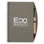 Eco-Inspired Spiral Notebook and Pen - Gray - Silk Screen