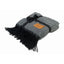 Everlasting Herringbone Throw Blanket with Fringe Laser Engraving - Black - View 1