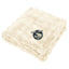Faux Fur Bubble Blanket in Recycled PET - Cream - Embroidery