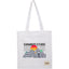 FEED Gusseted Organic Cotton Book Tote - White - Front