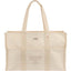 FEED Large Organic Market Tote with Three Pockets Transfer - Natural - Front