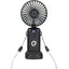 Foldable Rechargeable Personal Fan with Phone Holder Full Color - Black - Front