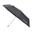Folding Umbrella with Wooden Handle, 43 Inch Transfer - Black - View 1