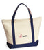 Harbor Cruise Boat Bag with Zip Top, 16 oz Cotton Transfer - Navy Blue - View 1