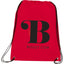 Heat Sealed Non-Woven Drawstring Bag, Red Full Color - RED - Front