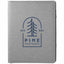 Heathered Fabric Writing Pad with Elastic Closure - Graphite - Front