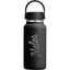 Hydro Flask Micro Hydro Mini Bottle with FlexClip, 10 oz Laser Engraving - Black - Front