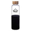James Glass Bottle, 20 oz - Black - Silk Screen