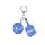Keychain Shaped Like a Pickleball - Ocean Blue - Pad Print