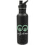Klean Kanteen Eco Classic Bottle with Sport Cap, 27 oz Laser Engraving - Black - Back