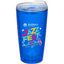 Lakeside Tritan Tumbler with Slide Lid, 16 oz Full Color - Blue - Front