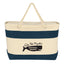 Large Cruising Recycled Canvas Tote, Rope Handles, 16 oz - Silk Screen
