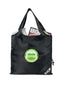 Latitudes Foldaway Shopping Tote with Drawstring Pouch - Black - View 1